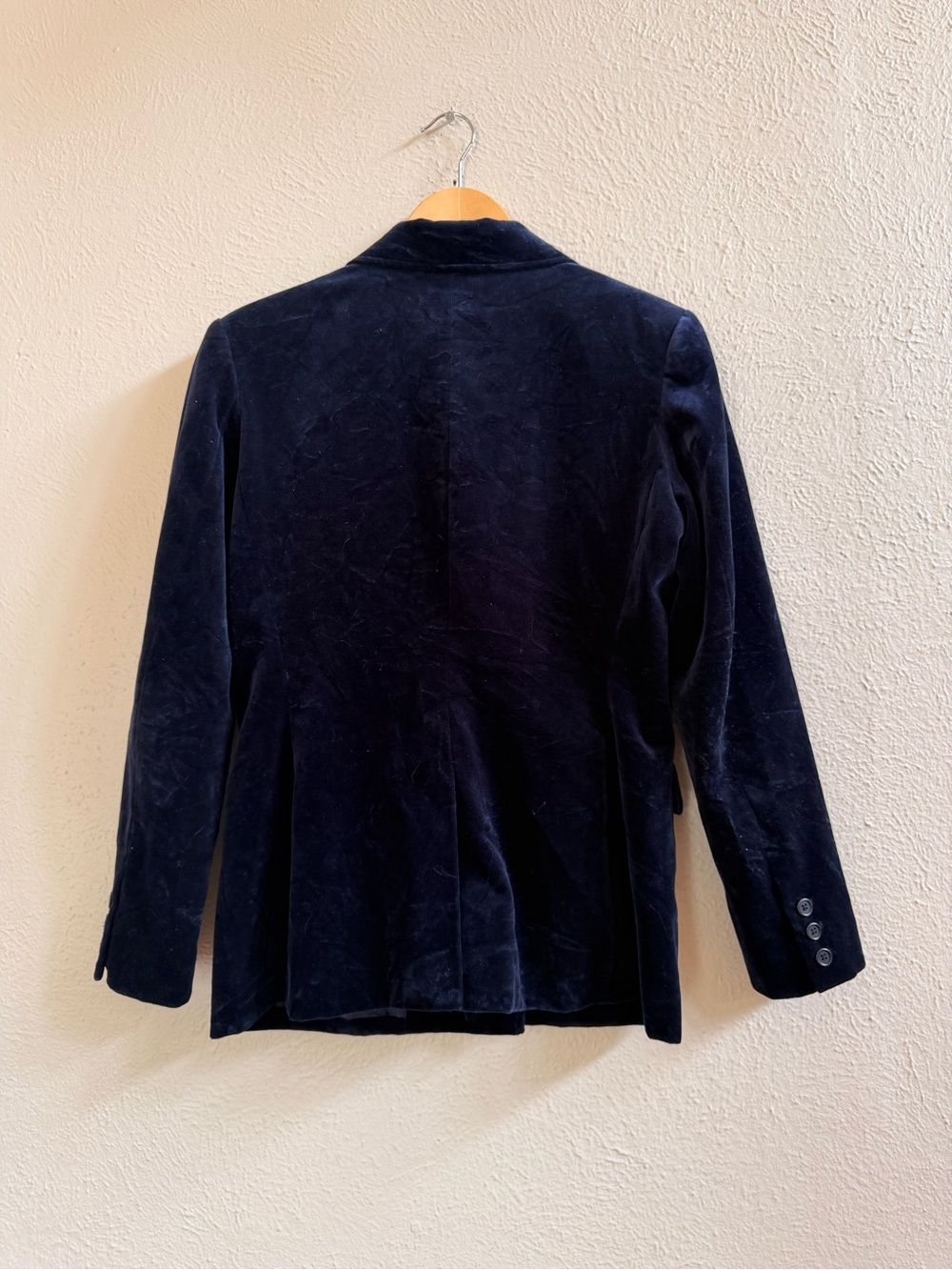 Vintage GAP crushed blue velvet double breasted jacket - Picture 3 of 6